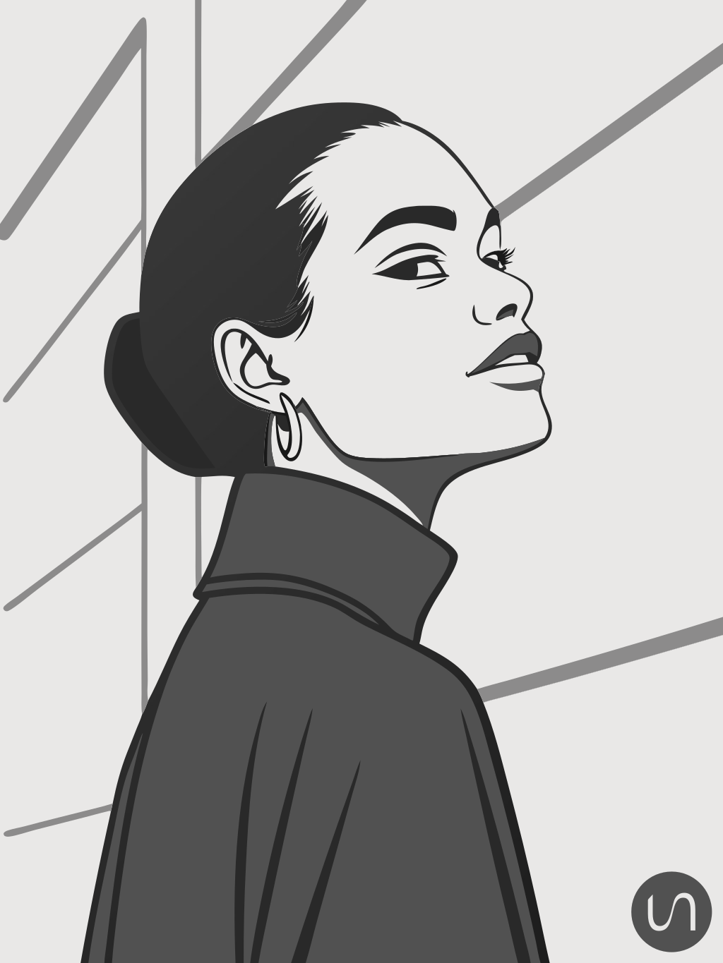 Femme portant une veste de pluie